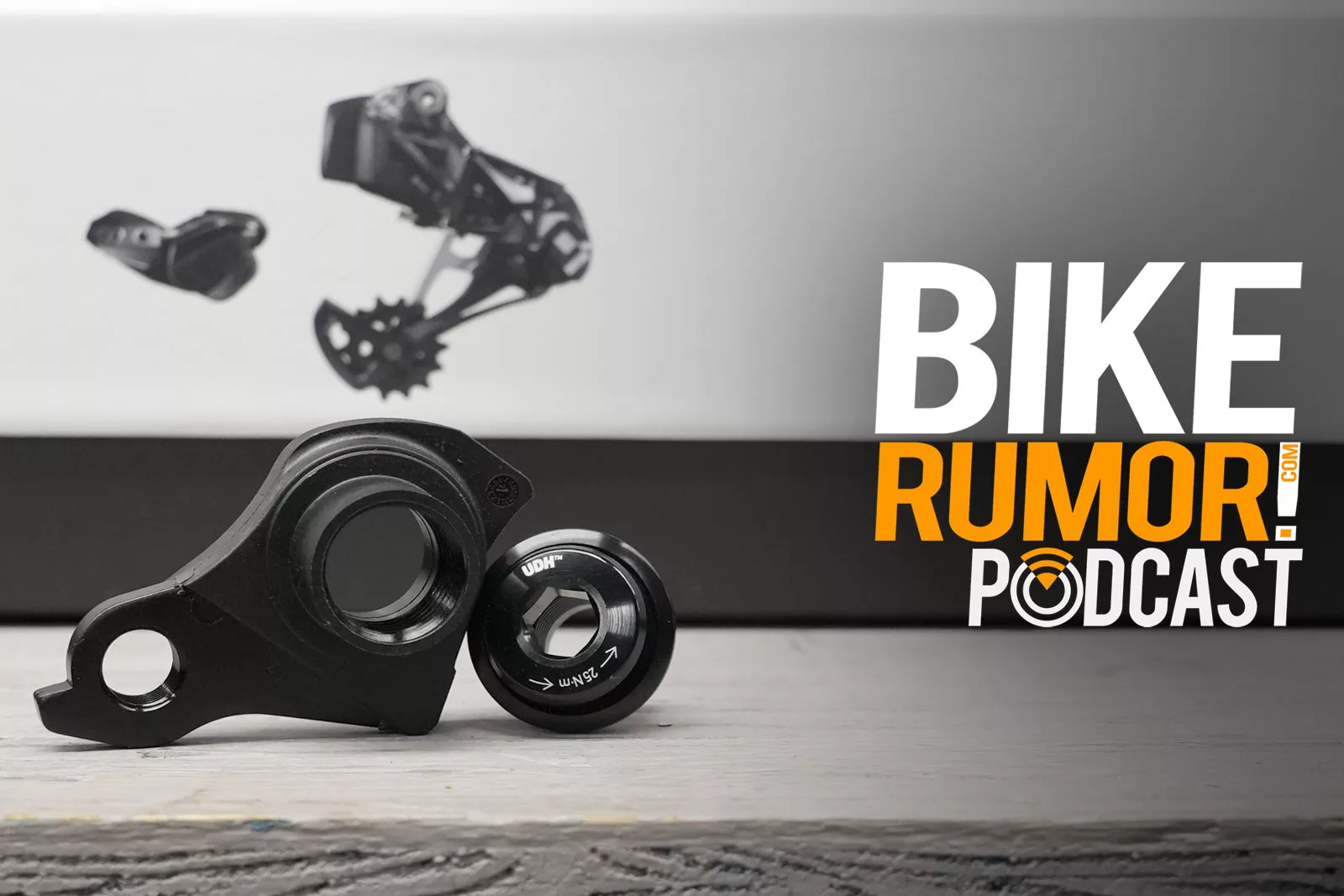 podcast cover image of SRAM universal derailleur hanger