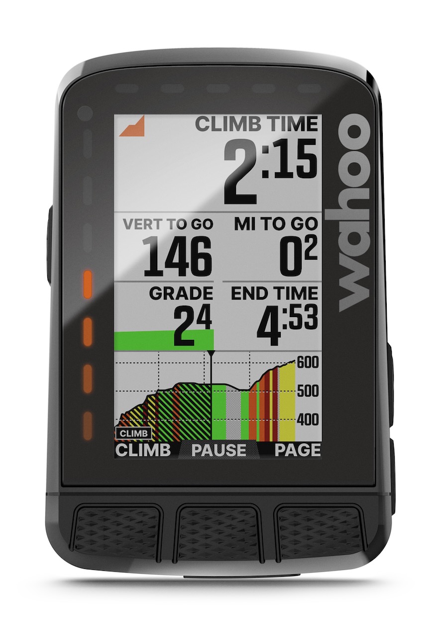 Wahoo Elemnt Roam climbing feature