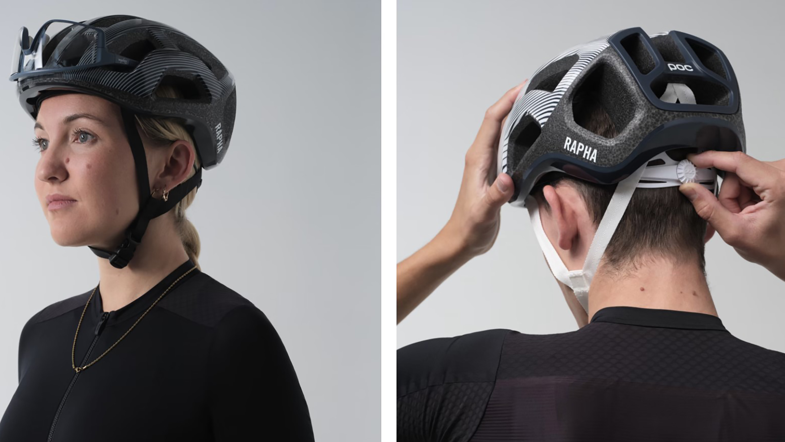 two angles of the Rapha + POC Ventral Lite