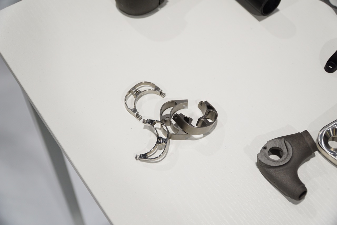 No.22 Bicycle Co polished and raw ti spacers
