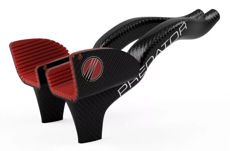 predator cycling aero bar extensions shown from rear angle