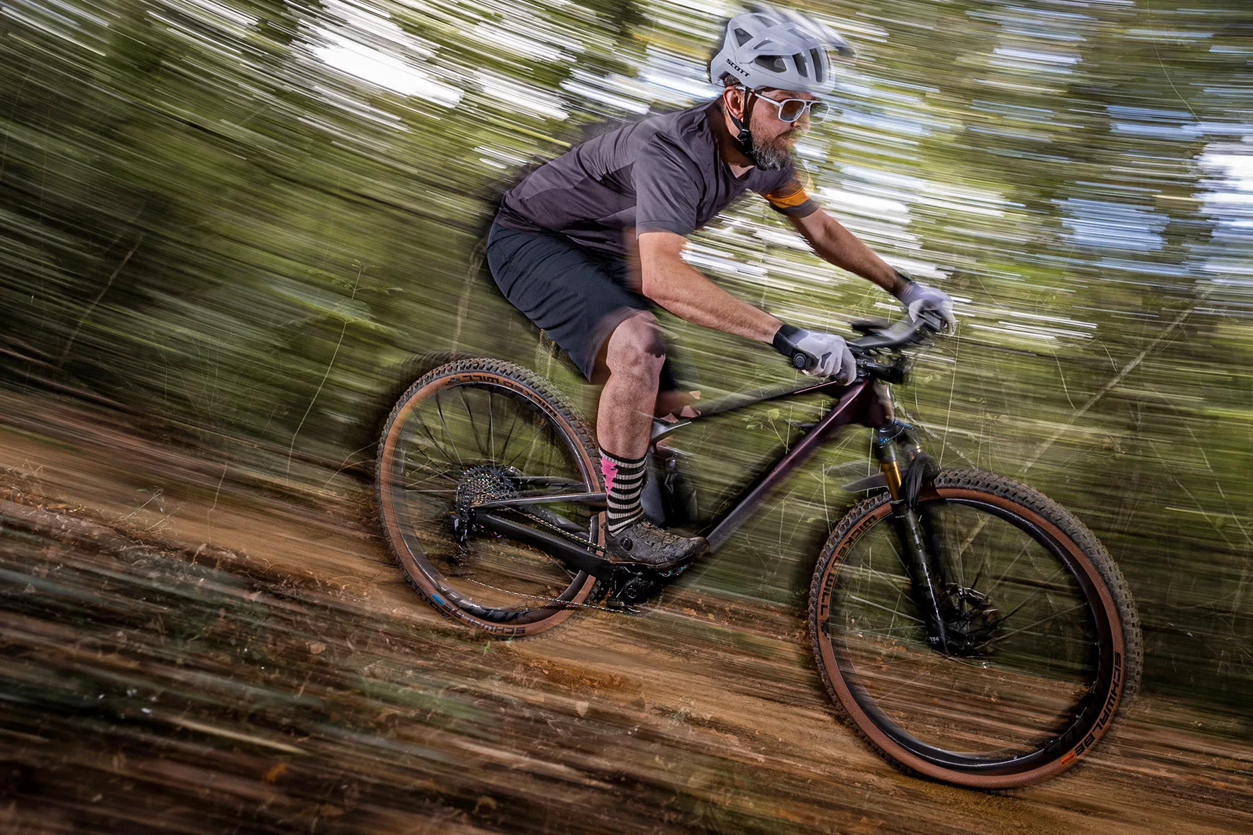 2023 Scott Lumen ultralight trail eMTB, powered by TQ HPR50 ebike, photo by Michal Červený riding