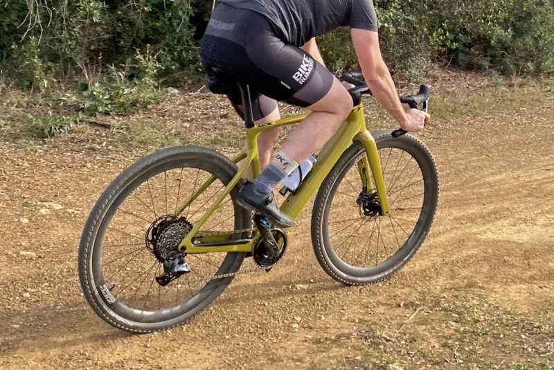 2023 Scott Solace Gravel eRide lightweight carbon ebike, powered by TQ HPR50 motor, riding