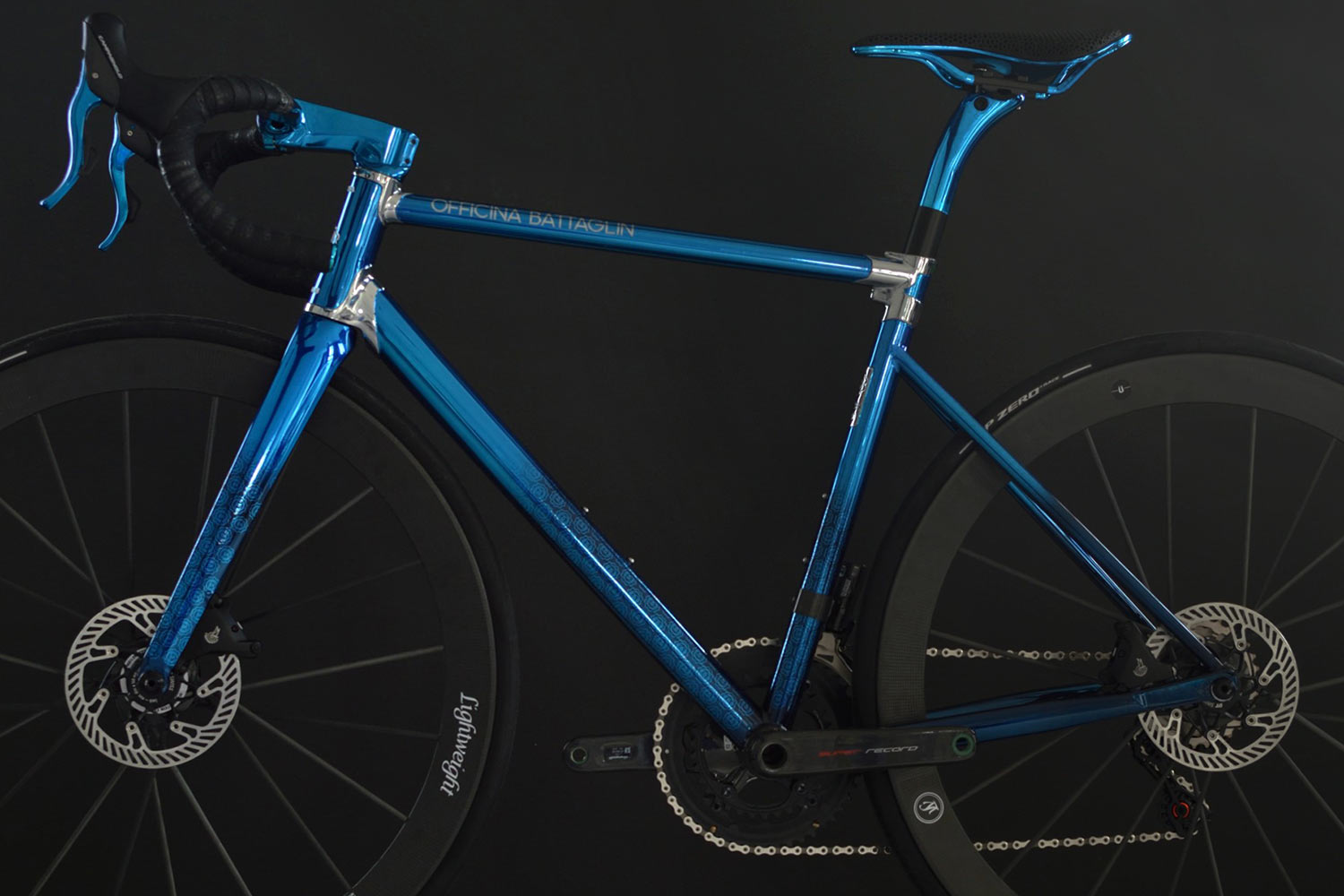 Battaglin Portofino R, custom-made-in -Italy modern integrated steel lugged road bike, cromovelato blue, NDS frameset