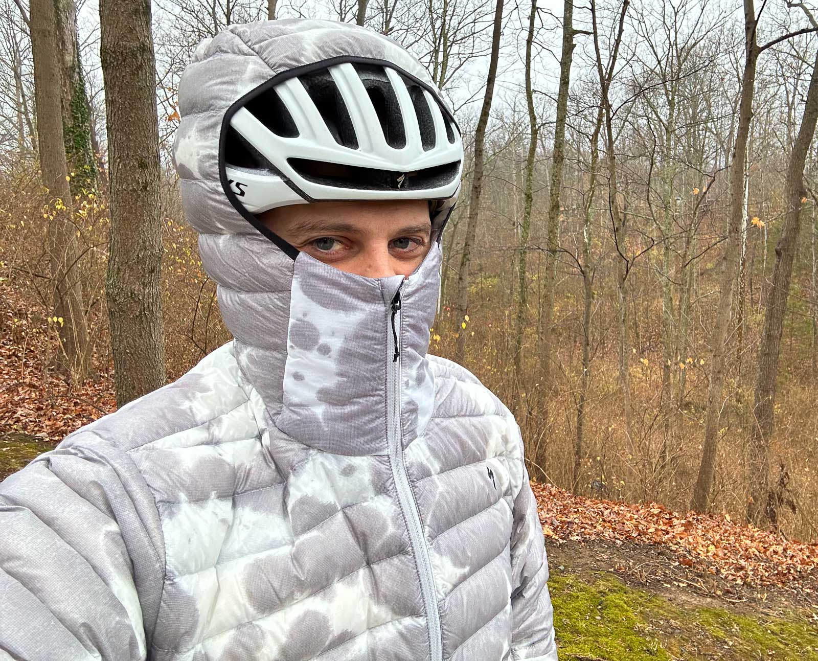 Specialized packable down jacket bikepacking