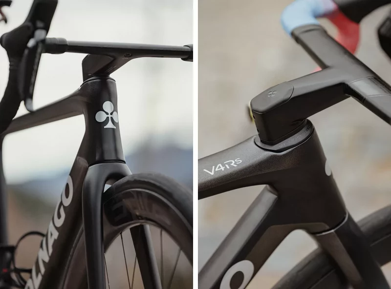 cockpit closeup on Colnago V4Rs road bike
