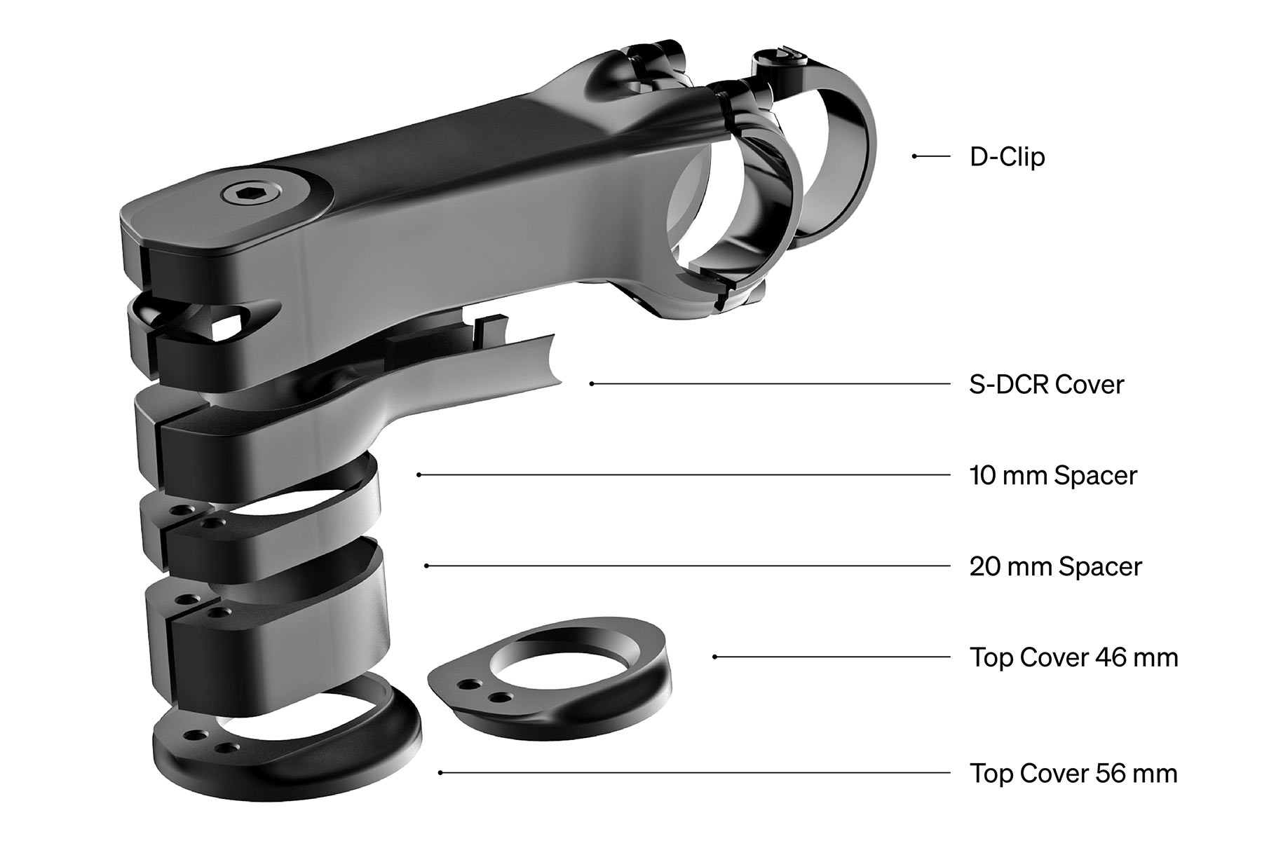 Deda Superbox DCR flexible integrated stem, internal or external routing, S-DCR details