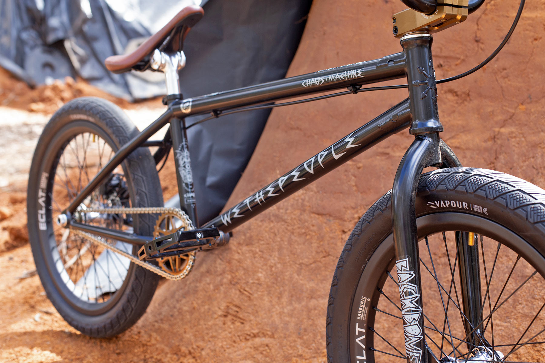 WTP Chaos Machine disc brake BMX bike, Tyson Jones-Peni pro bike check, frame