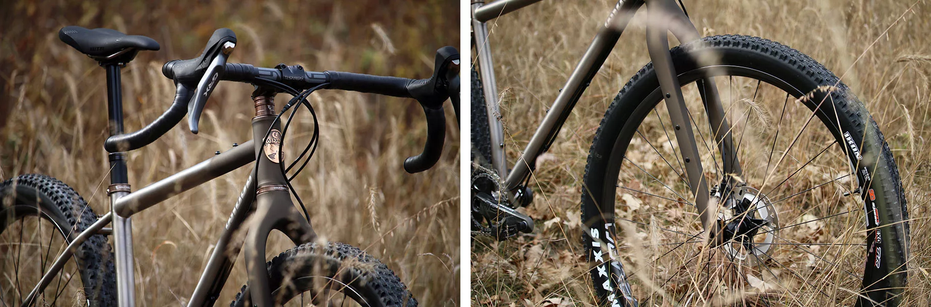 front angle views on wilde dream engine gravel bikepacking bike