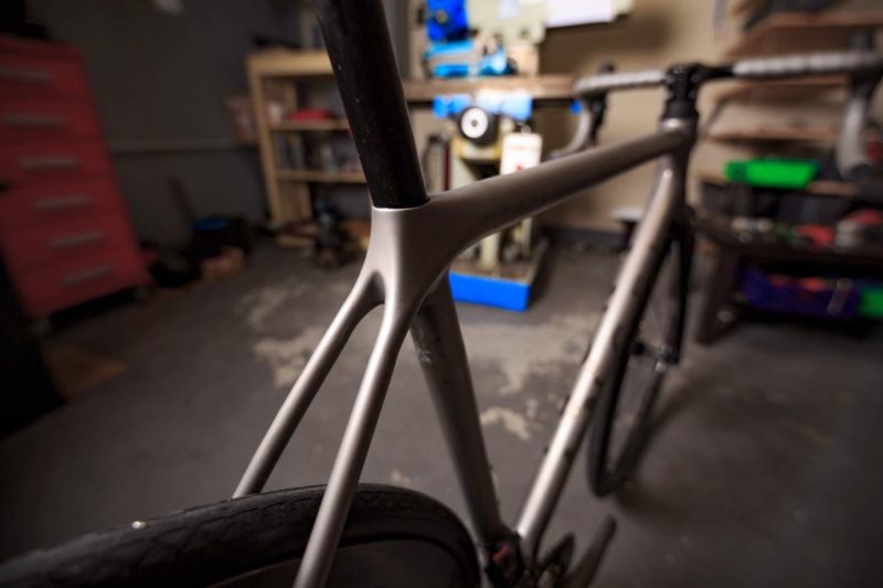 Angel Cycle Works Heaven seatstay top tube junction ti