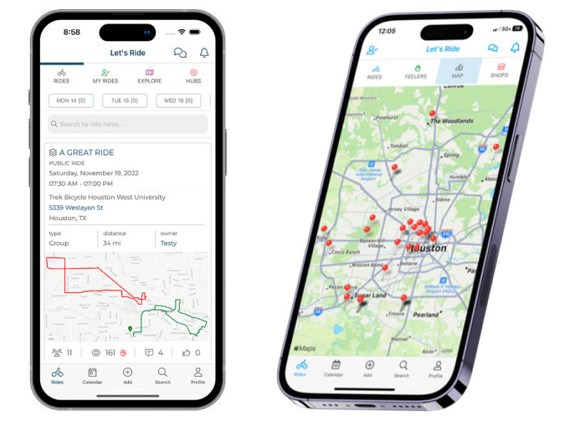 chasing watts group ride app screenshots