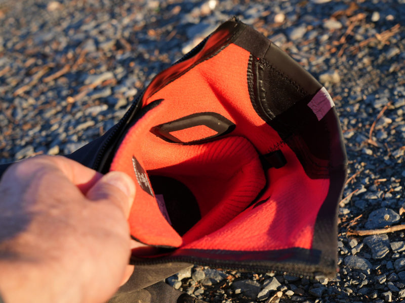 giro blaze winter MTB shoes review - closeup details on interior