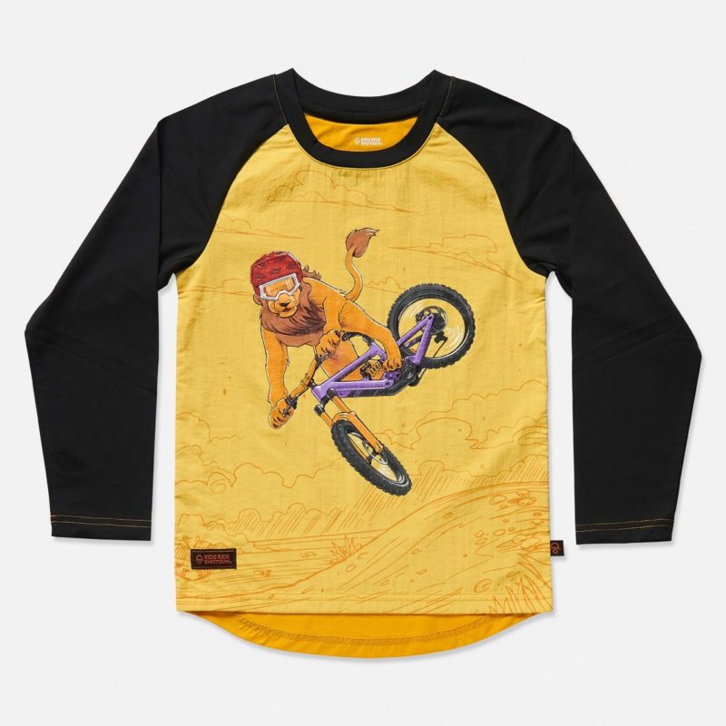KRS Windproof Kids MTB Jersey Lion jersey front