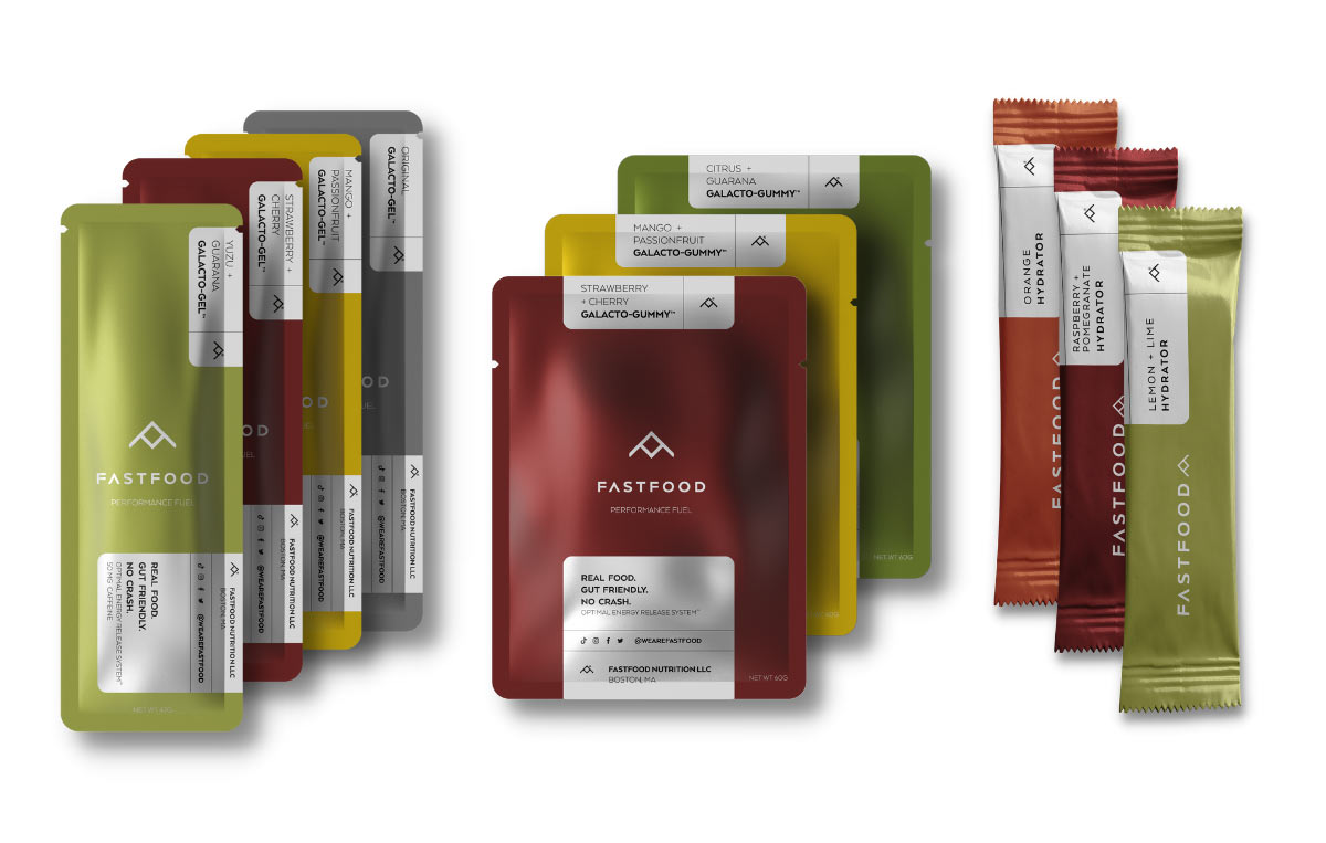 fastfood sports nutrition with real fruit flavors and galactose
