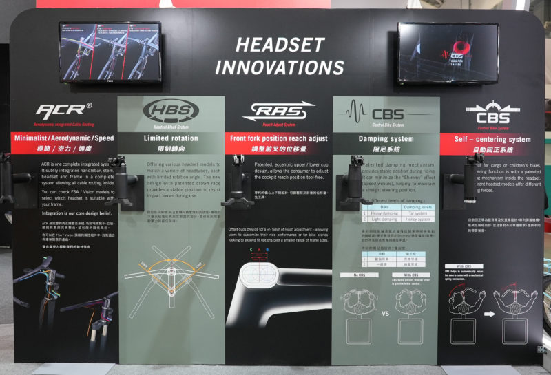 FSA integrated headset features and options for OEM bicycle placement