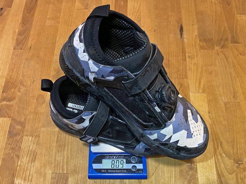 Leatt MTB 4.0 Flat Pro shoes review, actual weight 809g, size 43