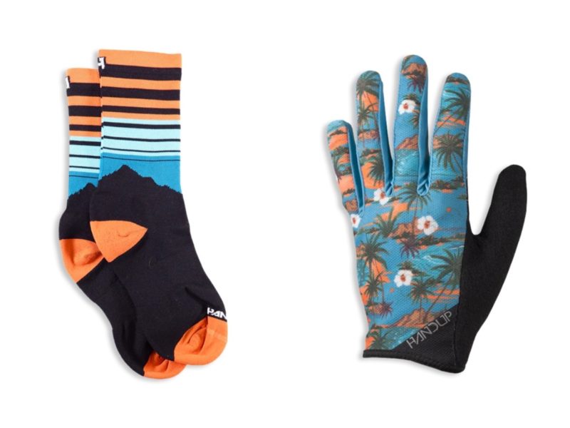 handup beach please socks and glove