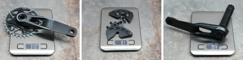 SRAM Transmission mountain bike XO crankset actual weights