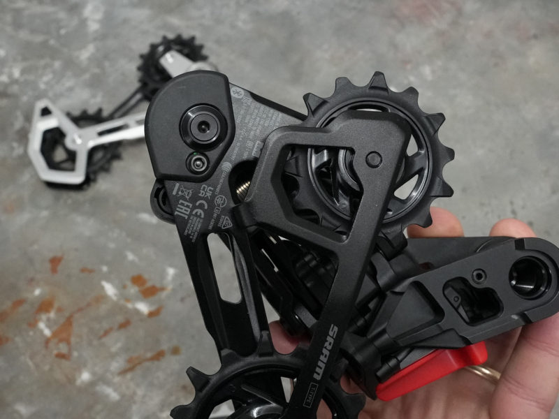 SRAM Transmission direct mount rear derailleur closeup details