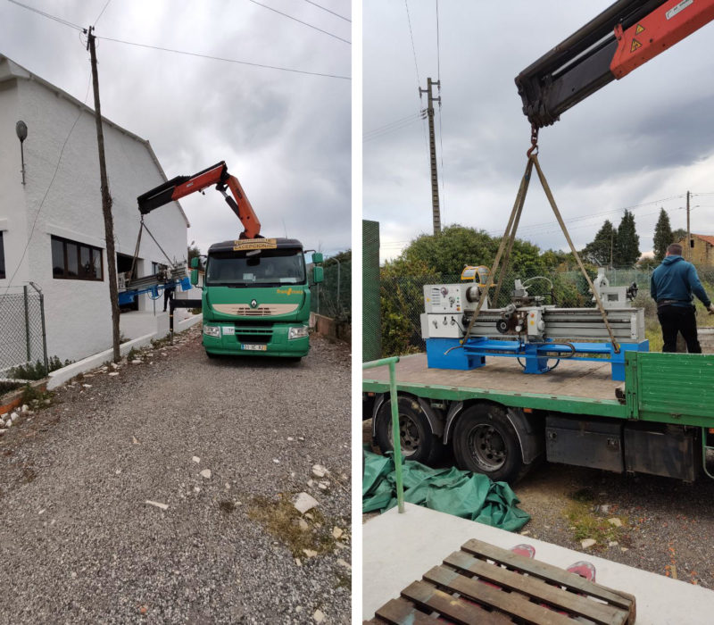 Loading new machines in the new Portugal HQ