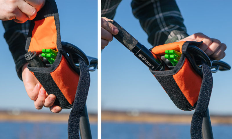 Restrap Tool Pouch small everyday saddlebag, made-in-the-UK, pump inside