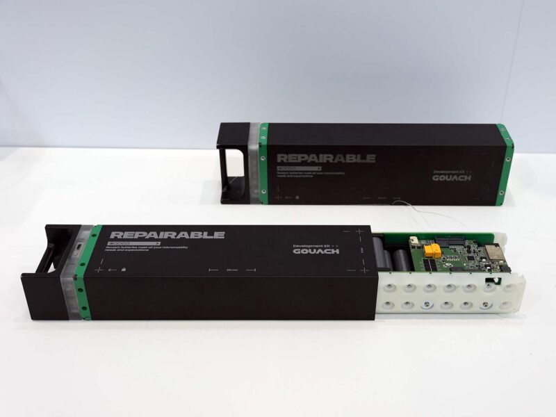 gouach e-bike battery with user replaceable cells