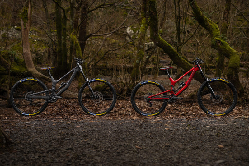 nukeproof dissent carbon dh bikes 29" mullet mixed-wheel rs comp models