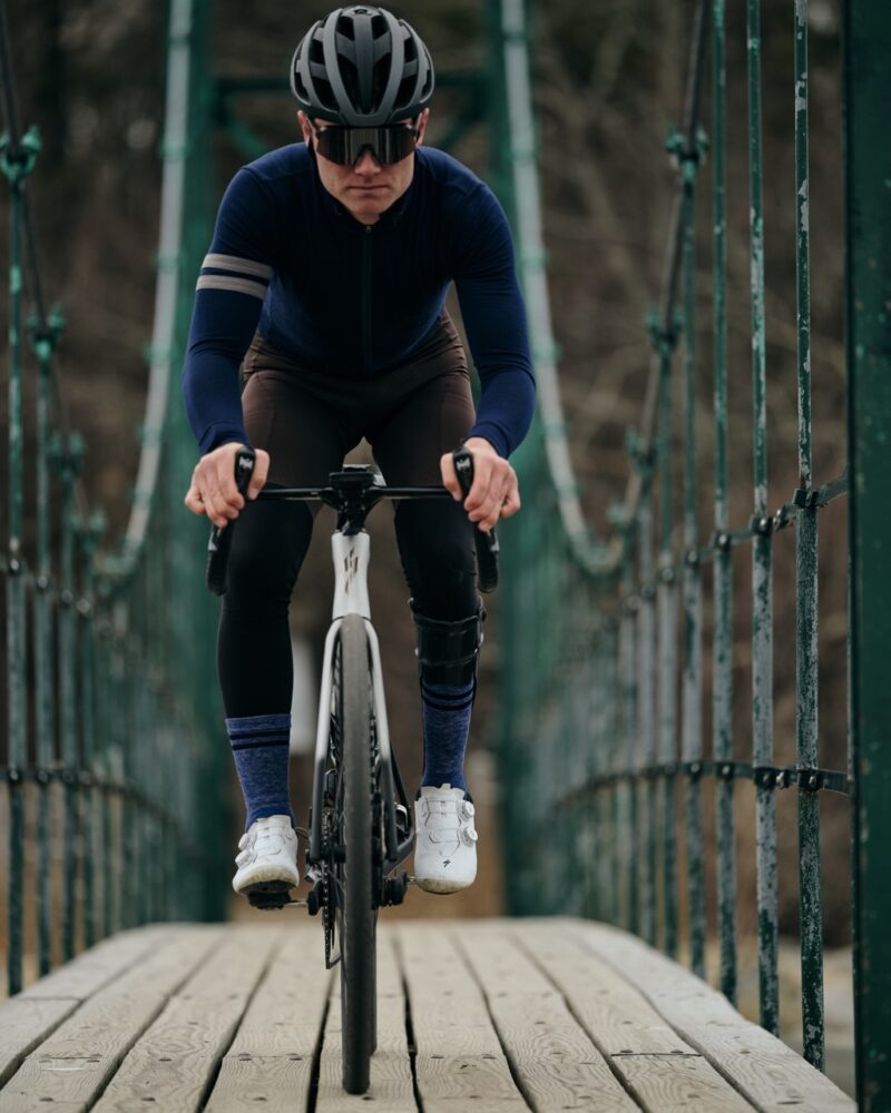 Pinebury long sleeve jersey blue on bridge