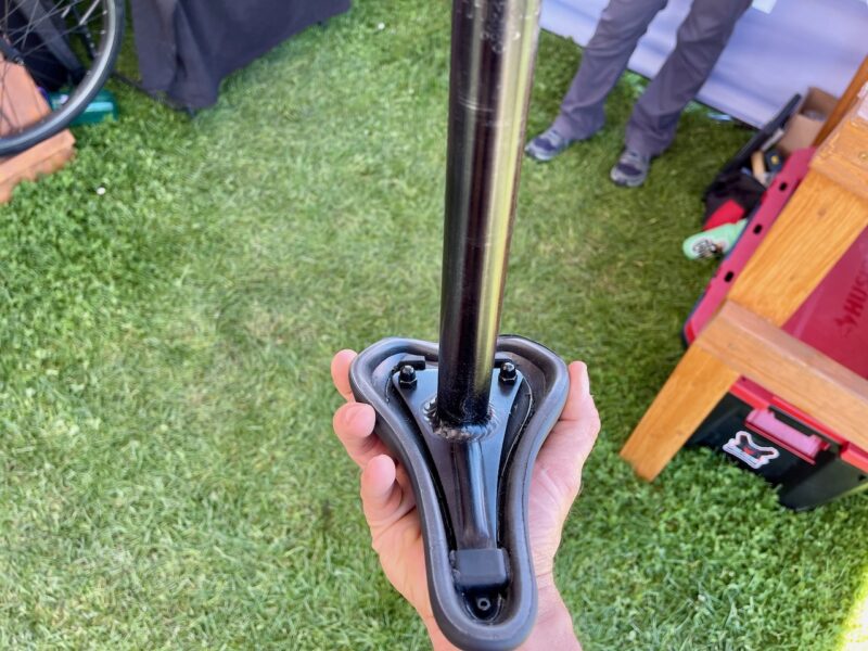 Prevelo Bikes Updated designs at sea otter classic seapost upclose