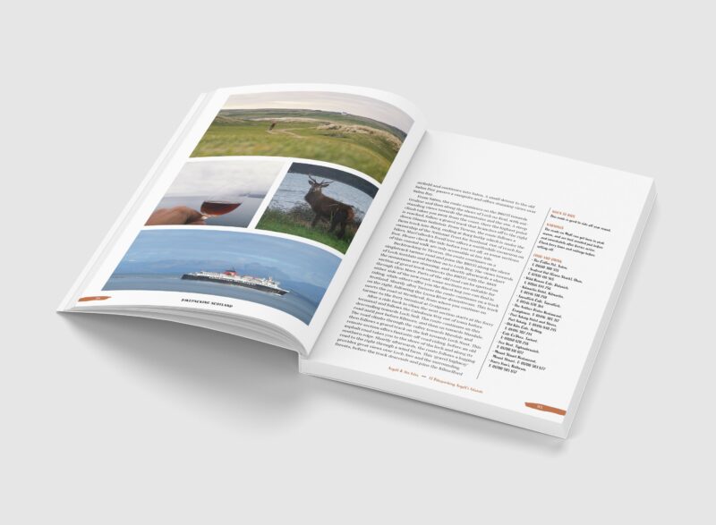a photo of a book open, with photographs on one side and information on the other