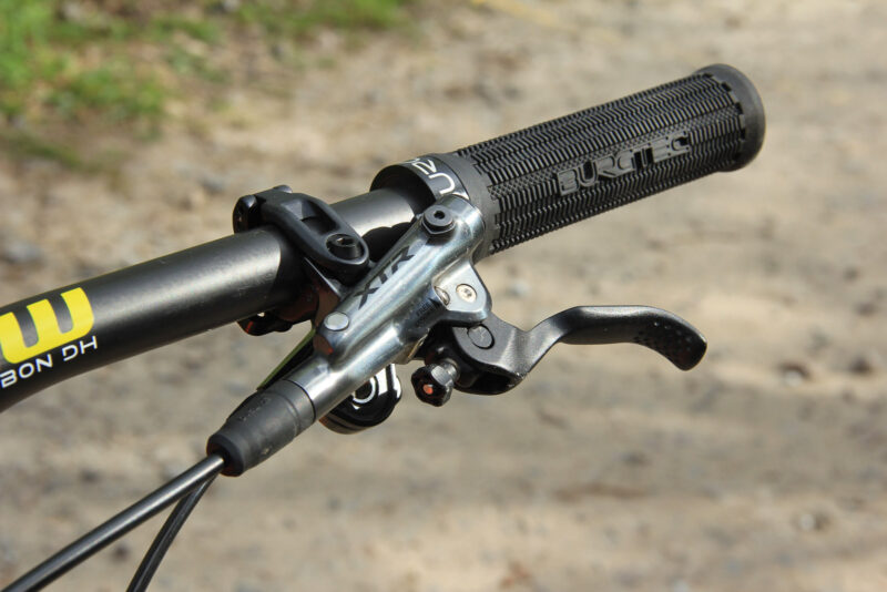 santa cruz bronson nina hoffmann pro bike check burgtec grips shimano xtr brake lever