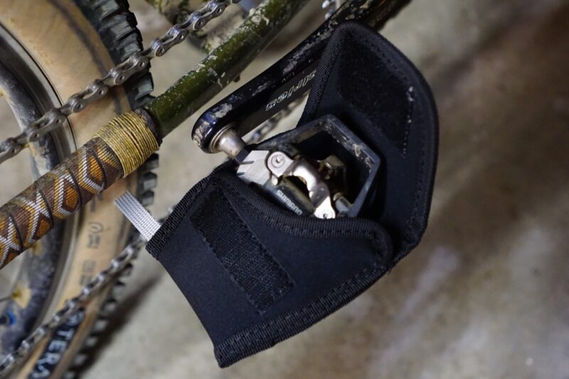 Stashed SpaceRail Storage System Medium Pedal wrap with pedal