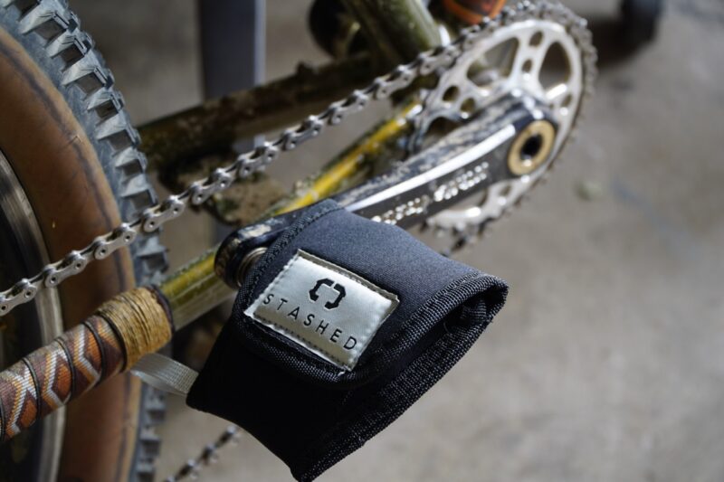 Stashed SpaceRail Storage System medium pedal wrap
