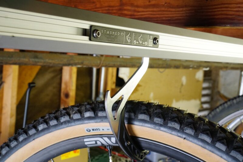 Stashed SpaceRail Storage System vanity plate
