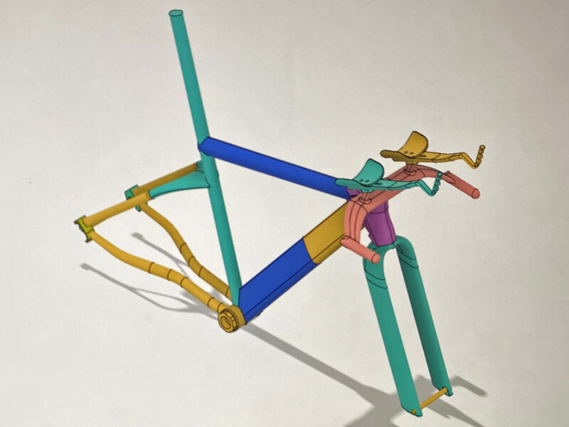 TRed X23 Swanigami individualized aerodynamics 3D-printed scandium aluminum alloy track bike prototype, 3D model