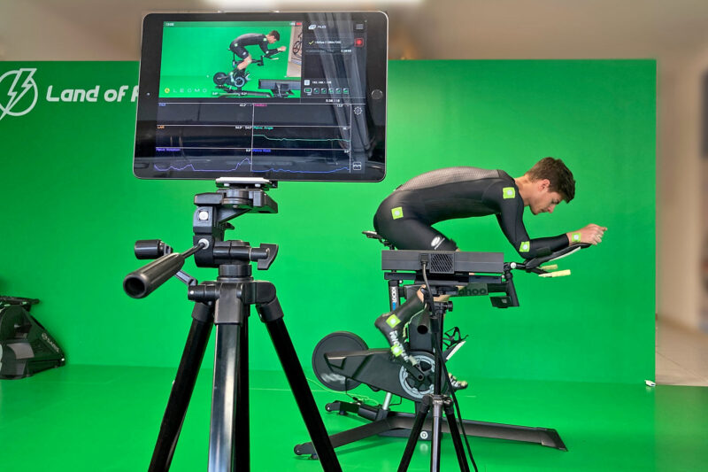 TRed X23 Swanigami individualized aerodynamics 3D-printed scandium aluminum alloy track bike prototype, rider position & movement capture