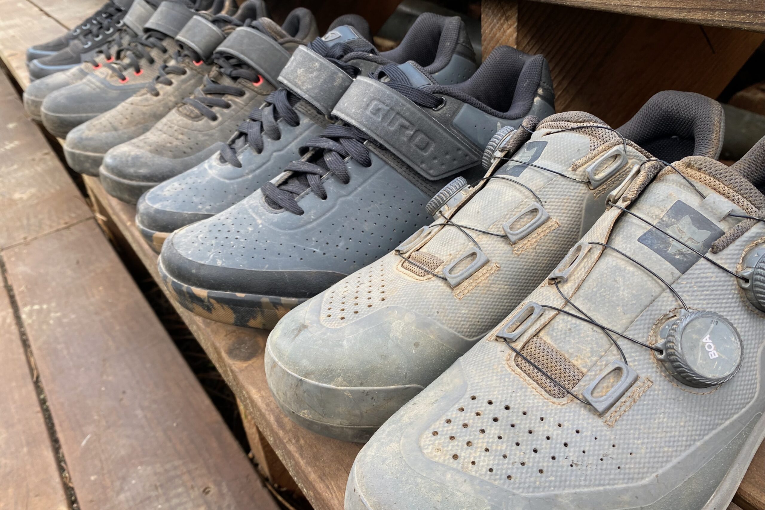 a selection of gravity-oriented shoes we tested