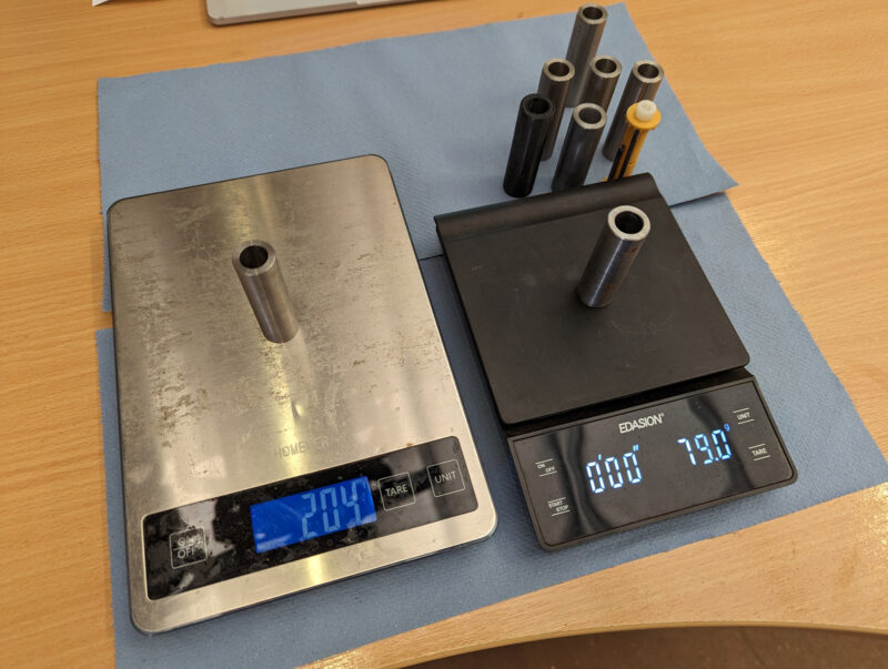 tungsten versus steel tuned mass damper prototyping