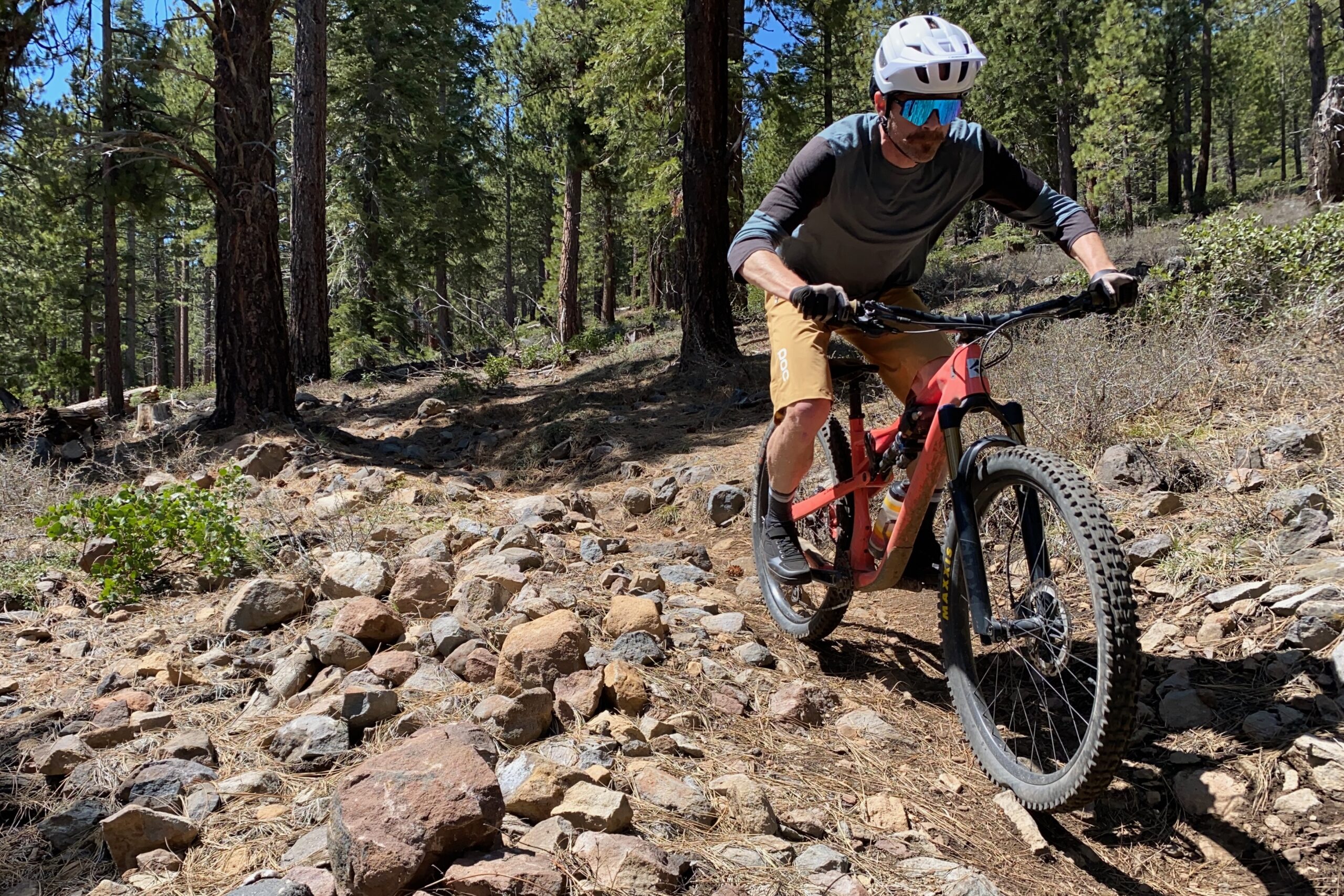 Oakley Sutro Lite Sweep cycling sunglasses action shot