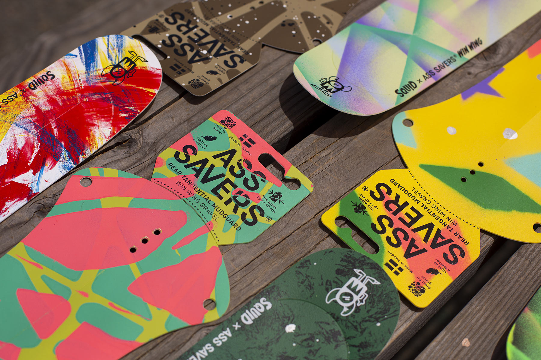 Squid Bikes X Ass Savers limited edition artwork Win Wing Gravel bike fenders, details