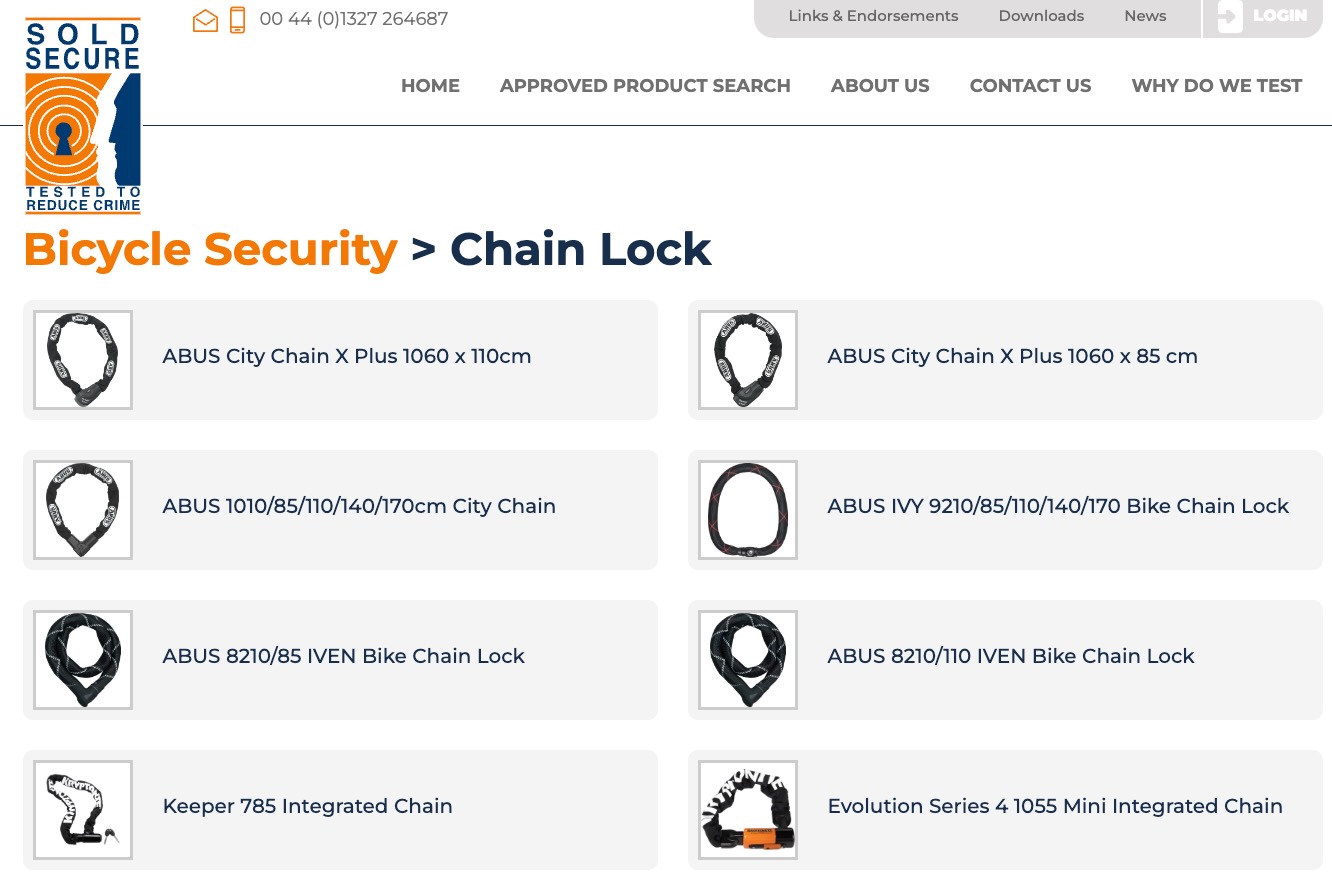 A screenshot from the Sold Secure website