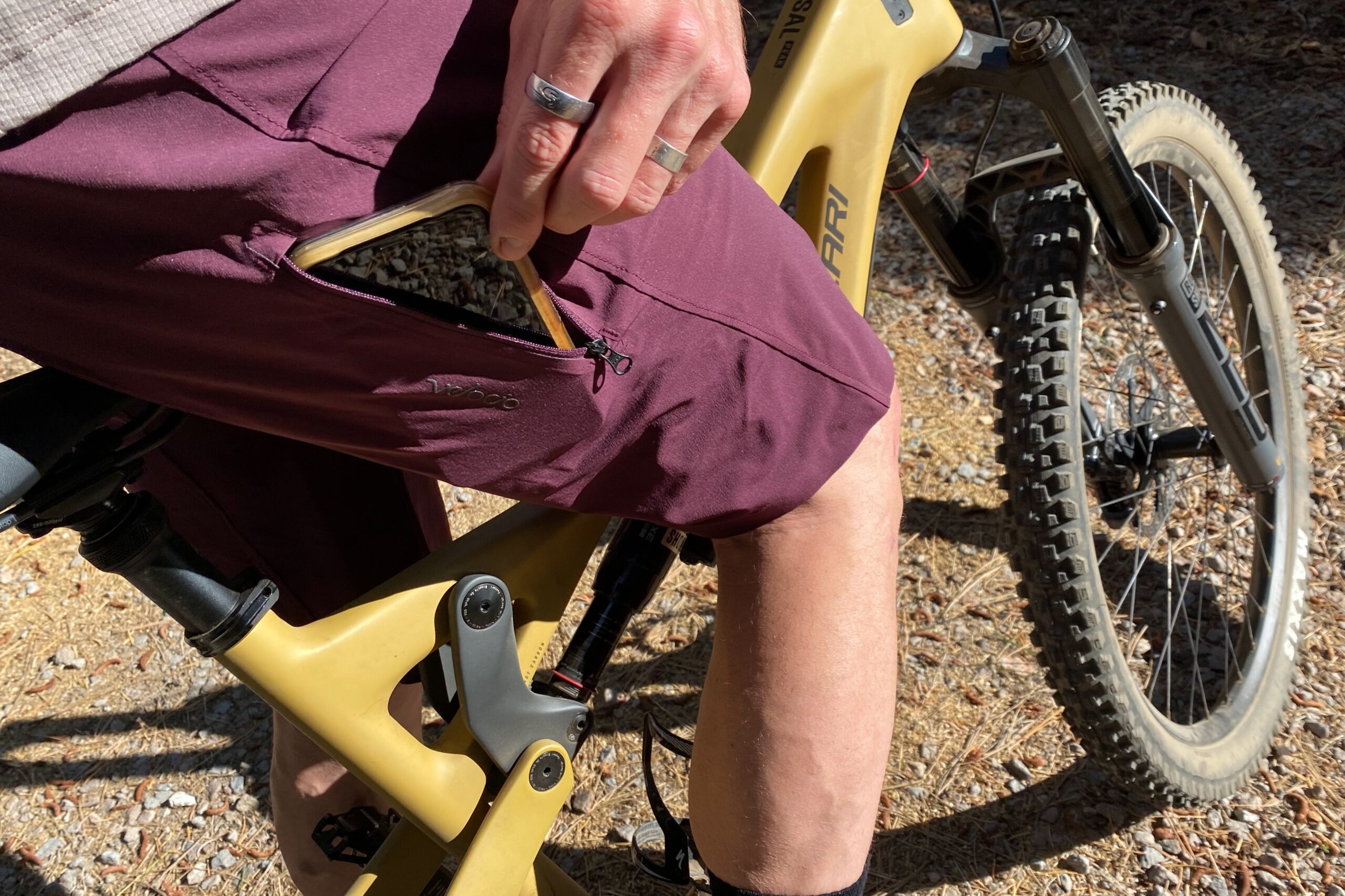 Pockets on the Velocio Ultralight Trail shorts