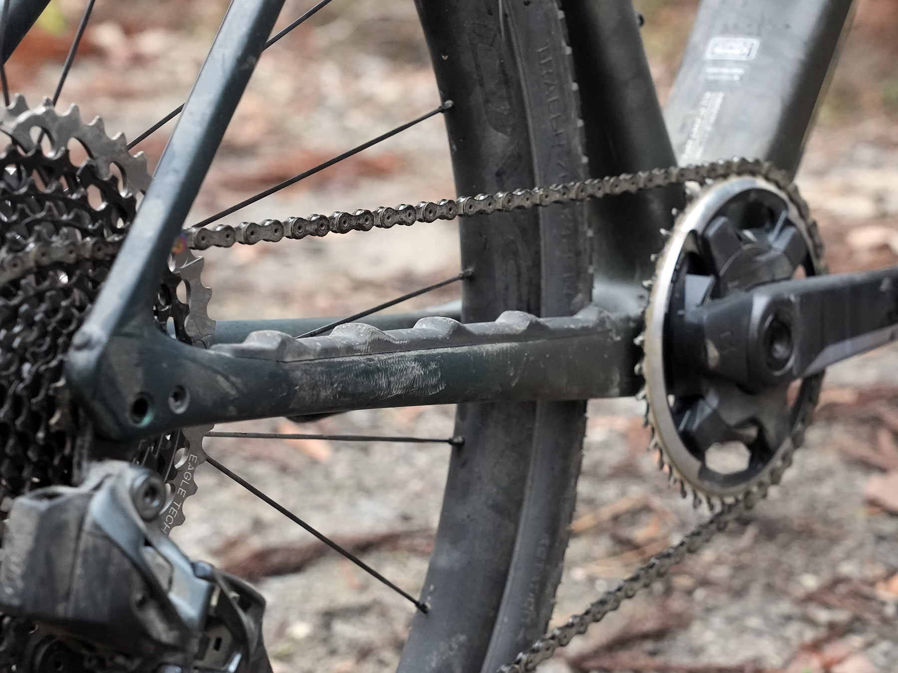 closeup details of specialized diverge str gravel bike