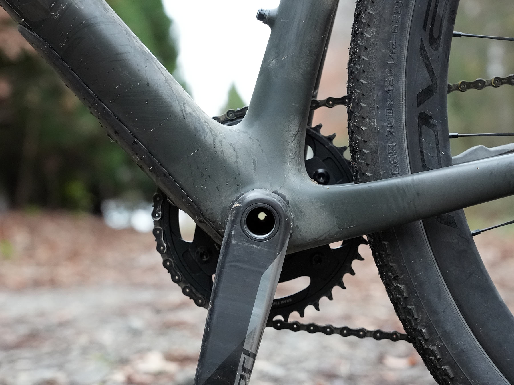 closeup details of specialized diverge str gravel bike
