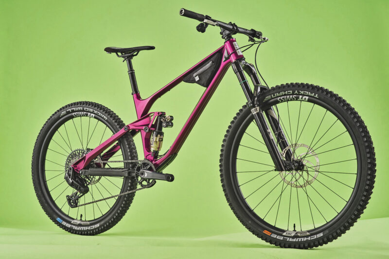 Updated Actofive I-Train CNC-machined aluminum trail bike, Bespoked studio photo by Adam Gasson