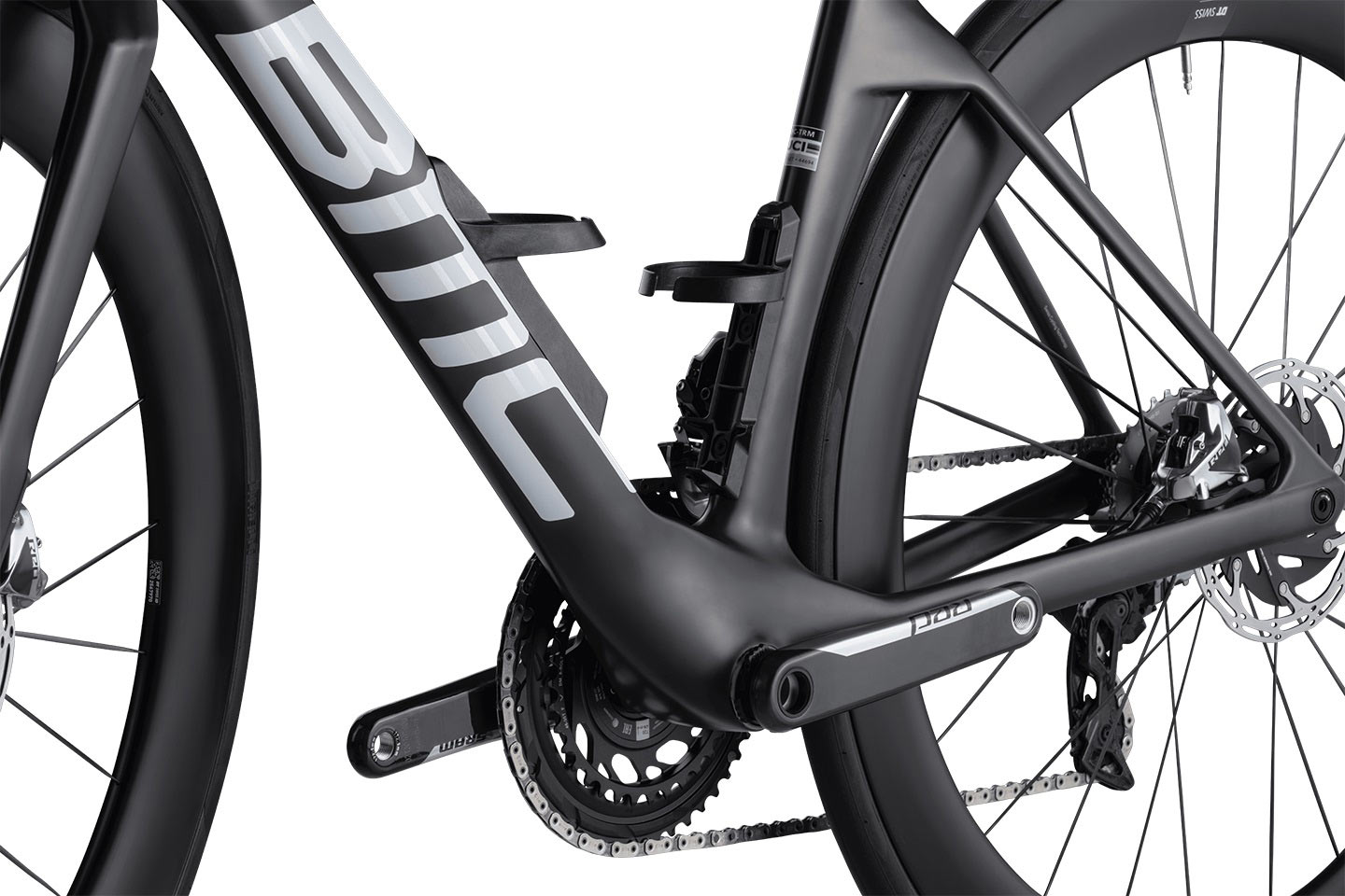 closeup details of bmc teammachine r racing road bike