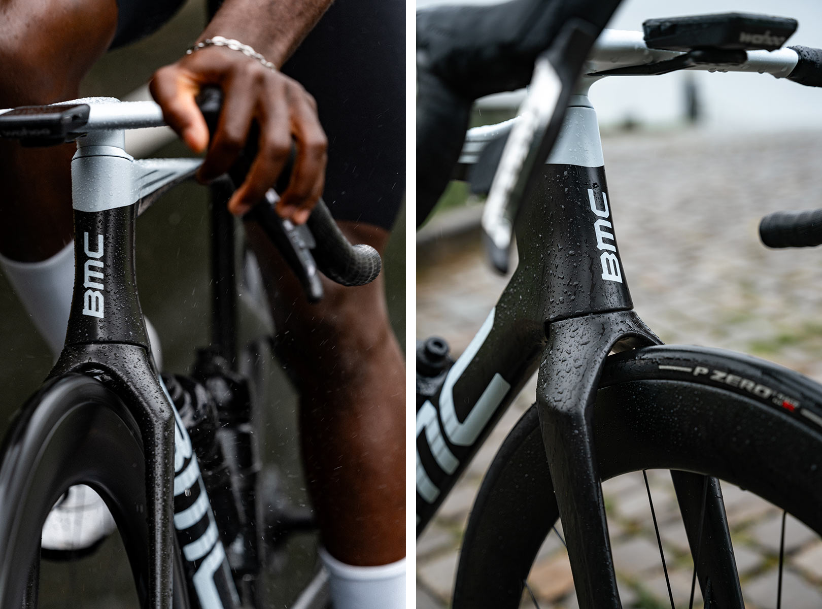 closeup details of bmc teammachine r racing road bike