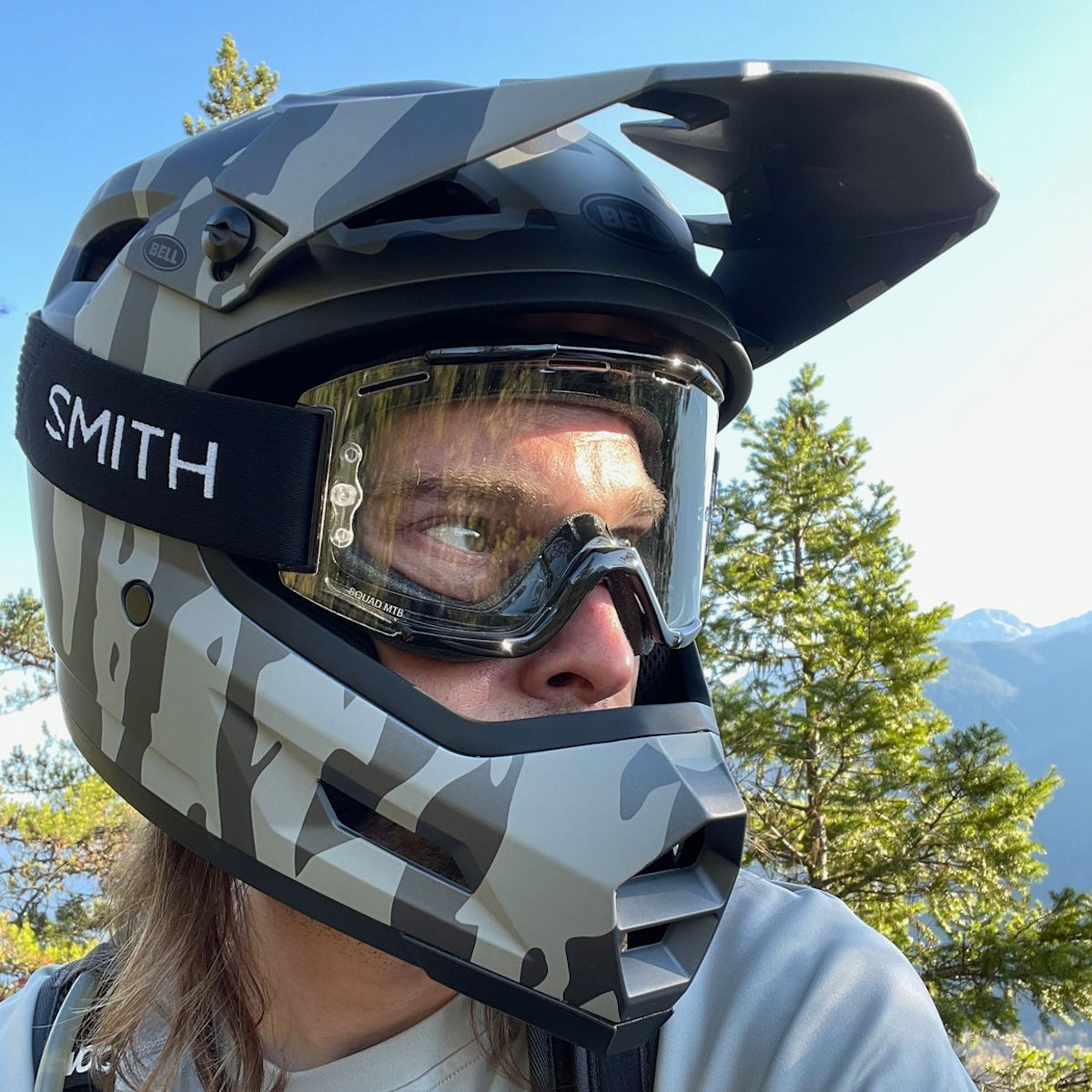 Bell Sanction 2 DLX, with goggles