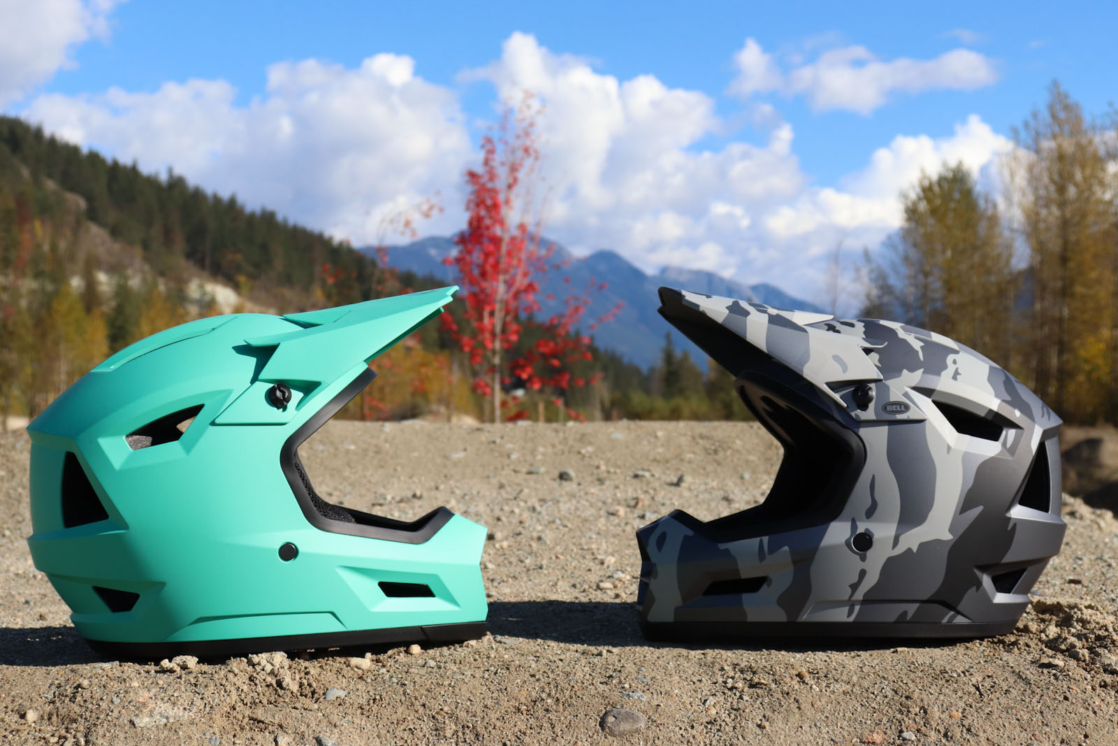 Bell Sanction 2 helmets, on jump