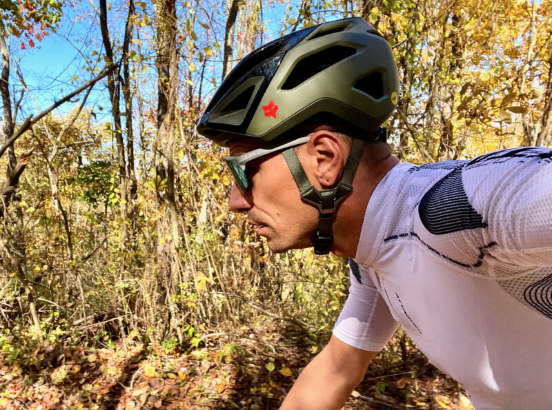 Fox Frame Pro Helmet Review side riding